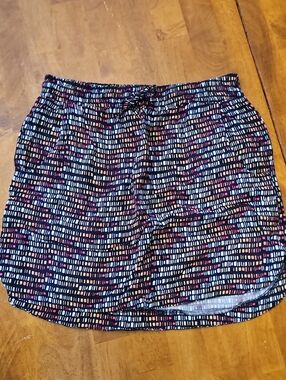Merona Women’s Black Printed Drawstring Skirt/ Elastic Waistband/ Pockets/XS